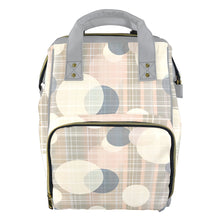 Load image into Gallery viewer, Diaper Bag Backpack With Boho Polka Dots and Plaid Pattern - Large Capacity - Waterproof - Insulated