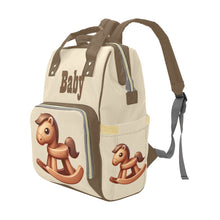 Load image into Gallery viewer, Rocking Horse Diaper Bag Backpack - Personalized Waterproof Backpack