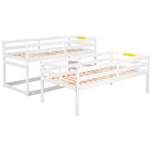Load image into Gallery viewer, Twin Size Triple Bunk Bed with Storage Staircase, Separate Design, White