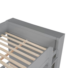 Load image into Gallery viewer, Full over Full Bunk Bed With 2 Drawers and Multi-layer Cabinet, Gray