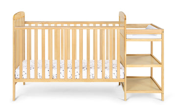 Ramsey Crib and Changer Combo Natural Wood