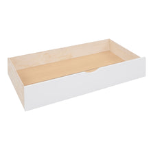 Load image into Gallery viewer, Full Over Twin & Twin Bunk Bed, Wood Triple Bunk Bed with Drawers and Guardrails (White)