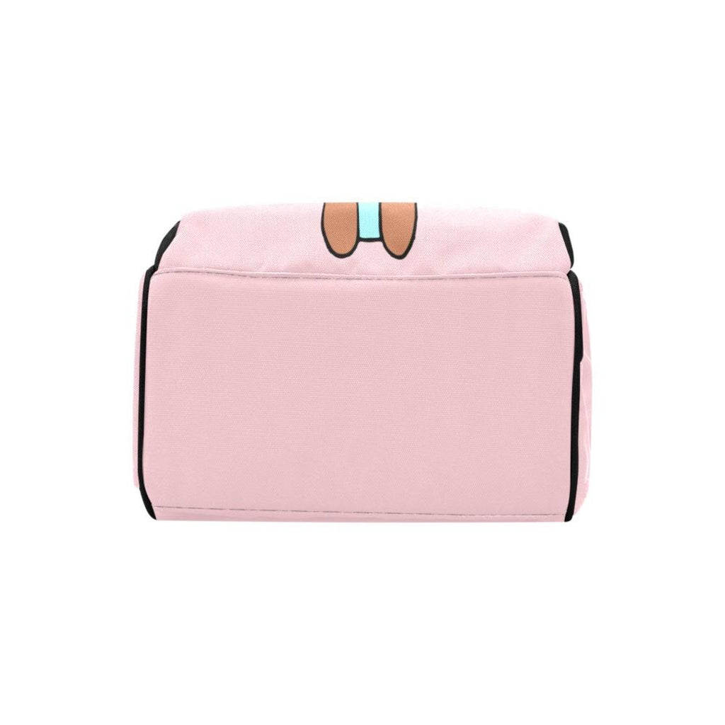 Designer Diaper Bags - African American Baby Girl Natural Curls And Electric Blue Bow On Pink