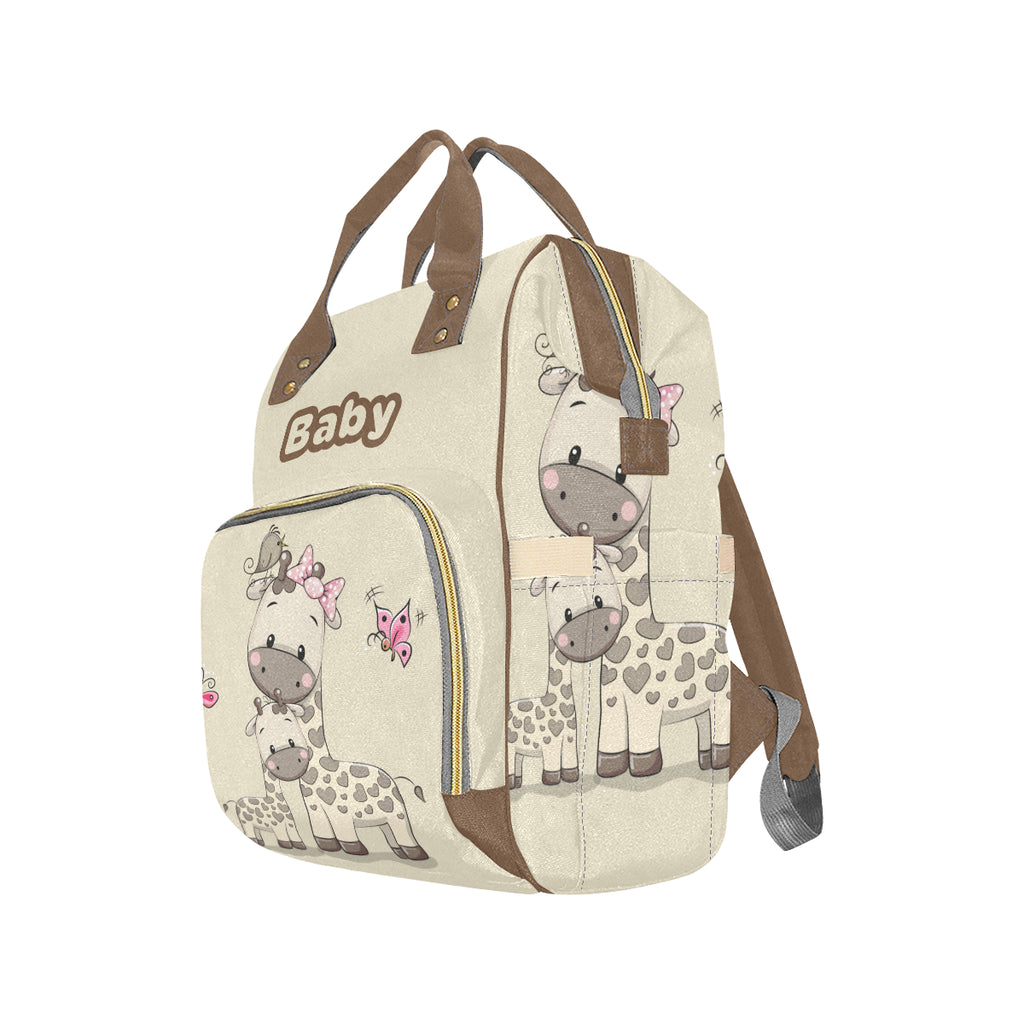 Mommy & Baby Giraffe Tan Baby Bag Multi-Function Premium Backpack