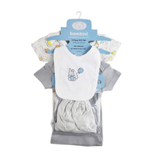 Load image into Gallery viewer, Bambini 5-Piece Hanging Gift Set - Bunny - Size : Newborn, Print : Bunny