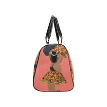 Load image into Gallery viewer, Custom Diaper Tote Bag - Ethnic Super Cute African American Baby Girl - Coral Travel Tote Baby Bag