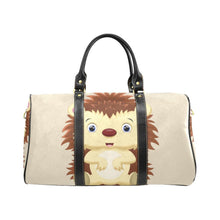 Load image into Gallery viewer, Custom Diaper Tote Bag - Super Cute Cartoon Hedgehog On Tan - Diaper Travel Bag