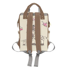 Load image into Gallery viewer, Mommy &amp; Baby Giraffe Tan Baby Bag Multi-Function Premium Backpack