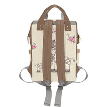 Load image into Gallery viewer, Mommy & Baby Giraffe Tan Baby Bag Multi-Function Premium Backpack