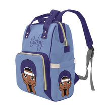 Load image into Gallery viewer, Diaper Bag Backpack - Super Cute African American Baby Boy Sporty Cap Waterproof Backpack