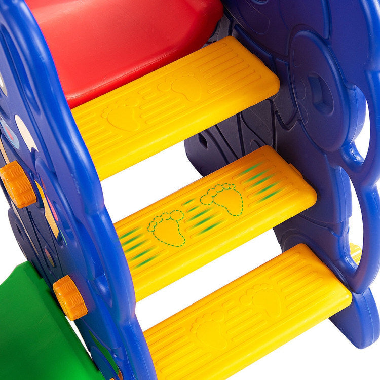 3-in-1 Junior Children Freestanding Design Climber Slide Swing Seat Basketball Hoop