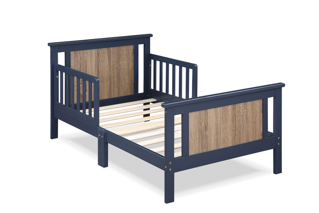 Connelly Reversible Panel Toddler Bed Midnight Blue/Vintage Walnut