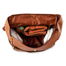 Load image into Gallery viewer, MoDRN Charli Diaper Bag in Cognac, Convertible Backpack with Adjustable Straps
