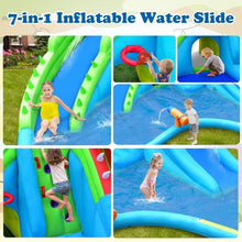 Load image into Gallery viewer, 7 in 1 Inflatable Bounce House with Splashing Pool and Slide