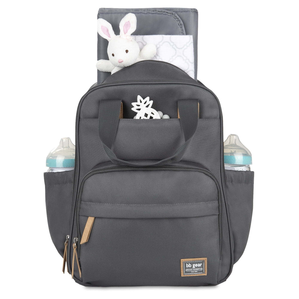 BB Gear by Baby Boom Back Pack Diaper Bag, Grey Heather