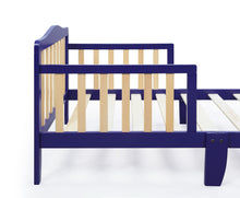 Load image into Gallery viewer, Twain Toddler Bed Blue/Natural