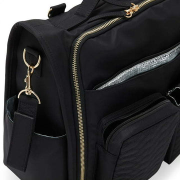MoDRN Nylon Convertible Diaper Bag Backpack, Black