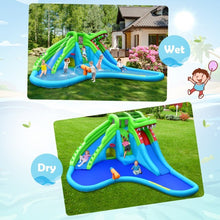 Load image into Gallery viewer, 7 in 1 Inflatable Bounce House with Splashing Pool and Slide