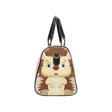 Load image into Gallery viewer, Custom Diaper Tote Bag - Super Cute Cartoon Hedgehog On Tan - Diaper Travel Bag
