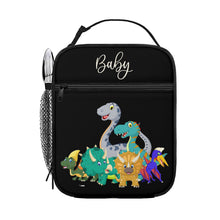 Load image into Gallery viewer, Personalized School Backpack Bag Insulated Lunch Tote Bag Pencil Bag Pouch Set of 3 for School With Cute Dinosaurs