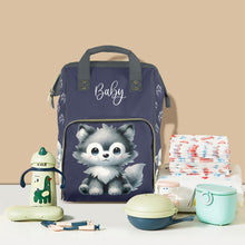 Load image into Gallery viewer, Malakai Wolf Paw Prints Custom Diaper Bag