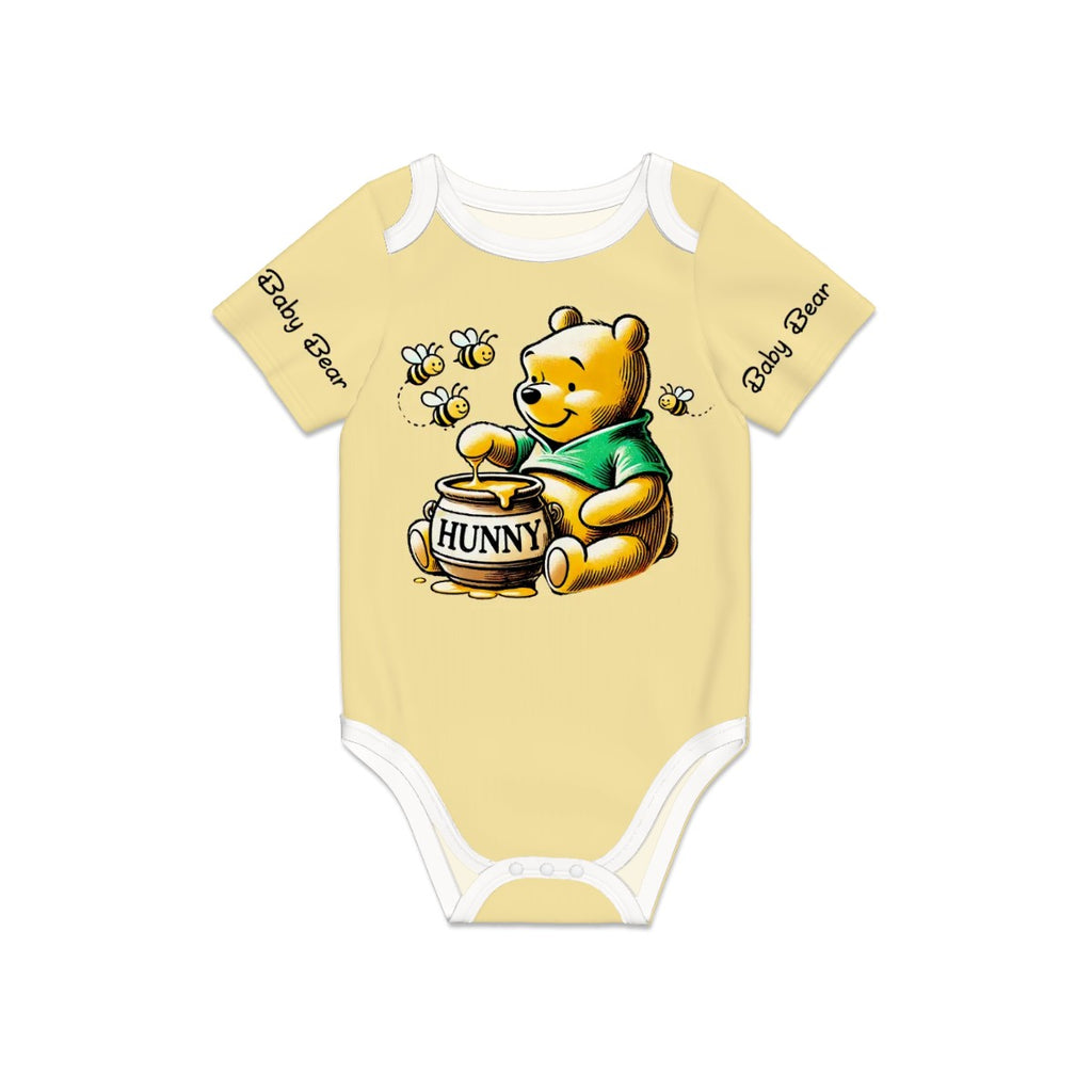 Baby Onesie® Short Sleeve Pooh Baby Bear Bodysuit Newborn To 2T, Butter