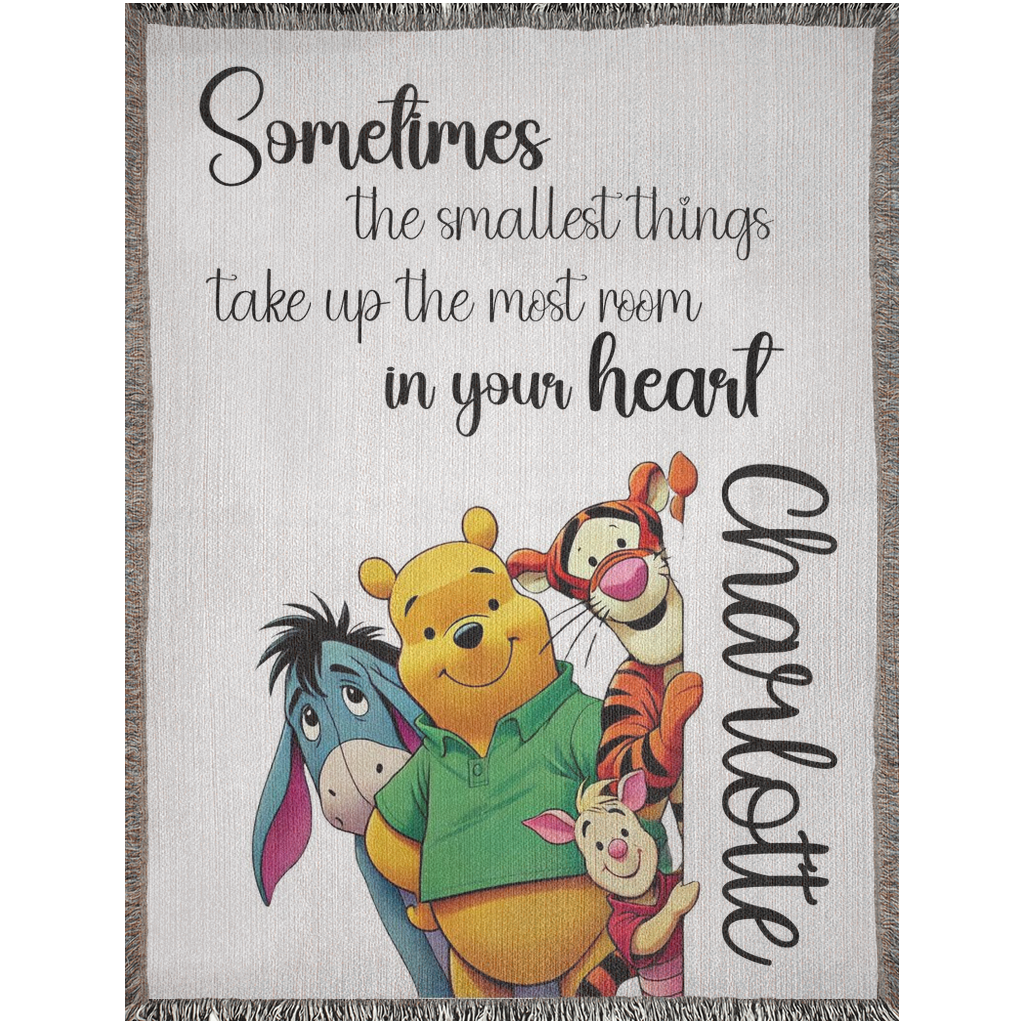 Pooh and Friends Peeking Pesronalized Woven Blanket