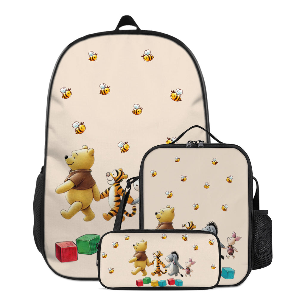 Pooh and Friends Backpack School Bags Set of 3