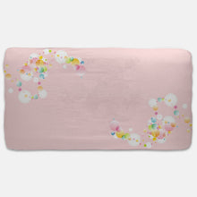 Load image into Gallery viewer, Designer Jersey Fitted Crib Sheet - Baby Pink With Bubbles