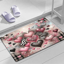 Load image into Gallery viewer, Hearts 5 Thin rectangular floor mat