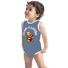 Load image into Gallery viewer, Baby Onesie® Cotton Short Sleeve Pooh Baby Bear Bodysuit Newborn To 2T, Blue Jean