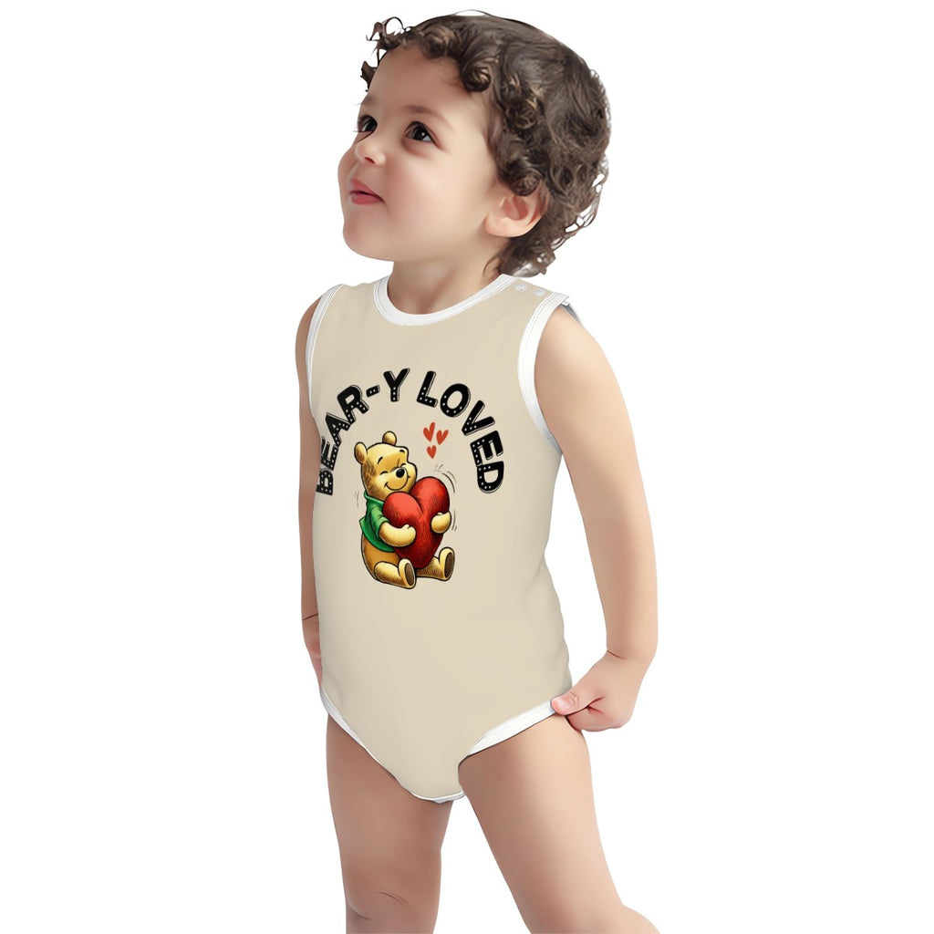 Baby Bear Onesie® Cotton Sleeveless Summer Pooh Bodysuit Newborn To 2T, Desert Calm