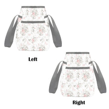 Load image into Gallery viewer, Personalized  Diaper Bag Tote Light Pink Floral and Gray - Waterproof Mommy Bag Tote