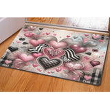 Hearts 5 Thin rectangular floor mat