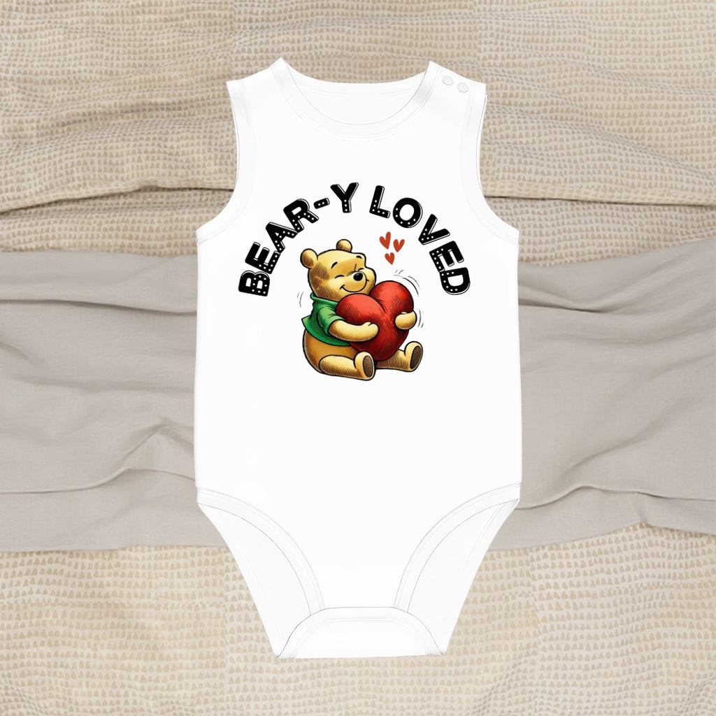 Baby Bear Onesie® Cotton Sleeveless Summer Pooh Bodysuit Newborn To 2T, White