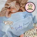 Custom Baby Blanket Embroidered Name Stroller Blanket for Newborn Baby Gift