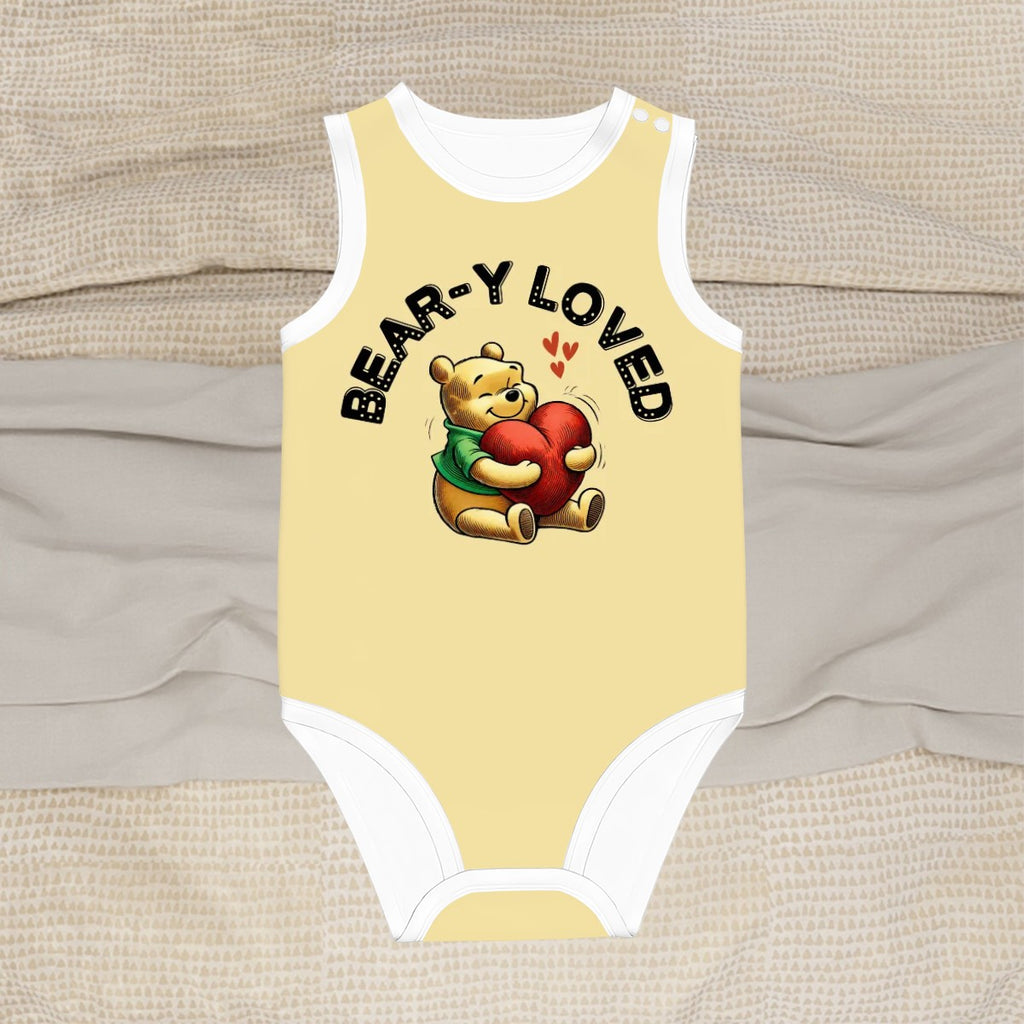 Baby Bear Onesie® Cotton Sleeveless Summer Pooh Bodysuit Newborn To 2T, Butter