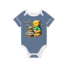 Load image into Gallery viewer, Baby Bear Onesie® Cotton Short Sleeve Pooh Newborn To 2T, Blue Jean