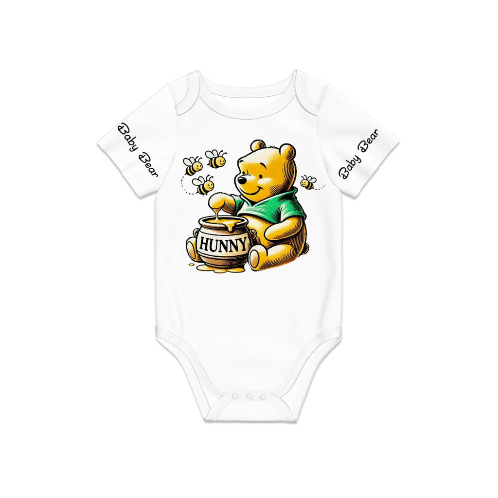 Baby Onesie® Short Sleeve Pooh Baby Bear Bodysuit Newborn To 2T, White