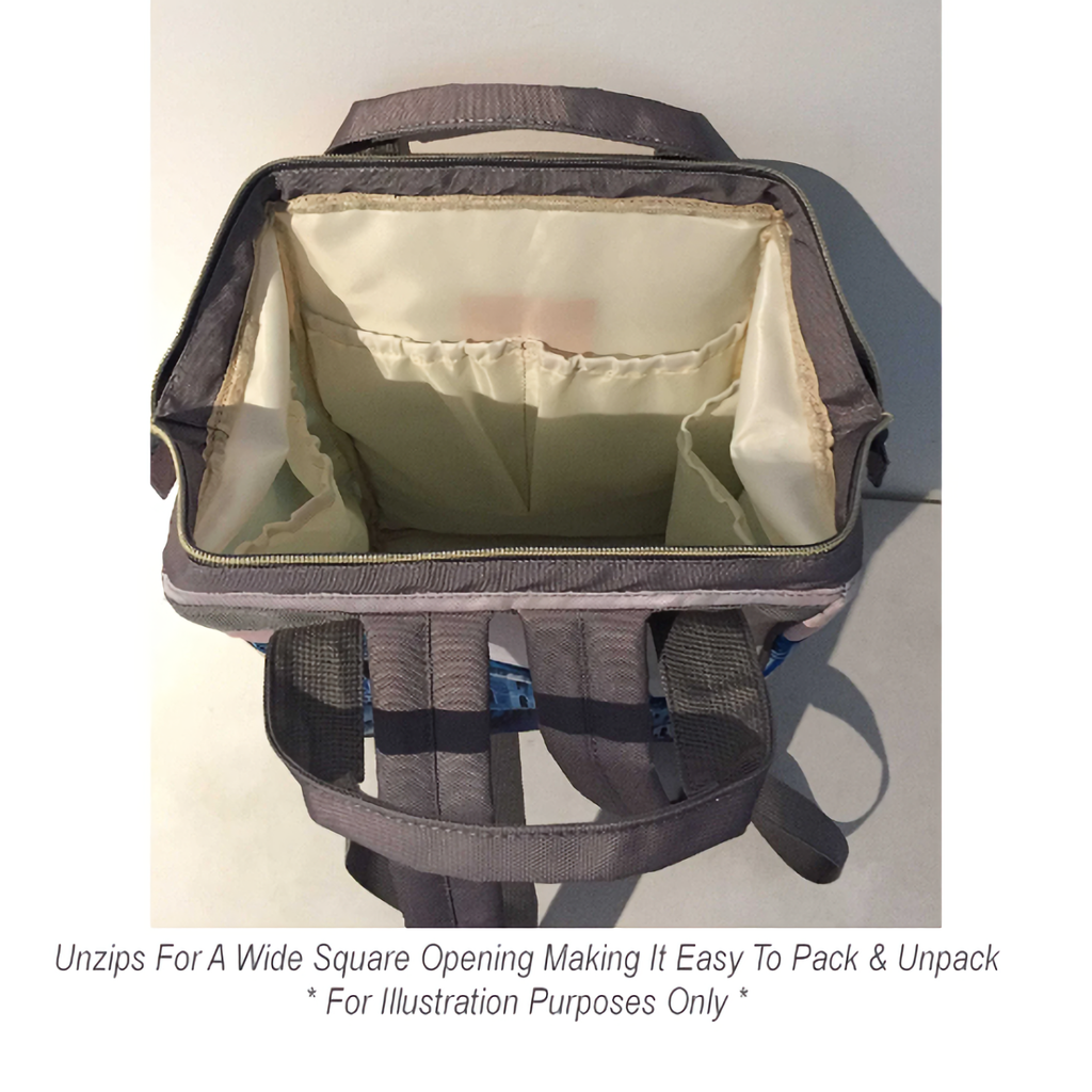 Baby Black Girl in Pink Bow - Coquette Diaper Bag Waterproof Backpack