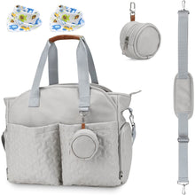 Load image into Gallery viewer, Breast Pump Bag Diaper Tote Bag with Detachable Shoulder Strap Side Pocket Free Baby Bibs Compatible with Spectra S1 S2 Medela