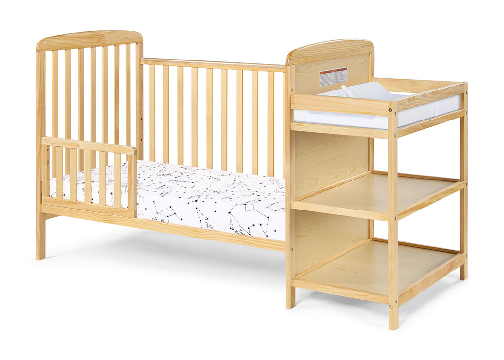 Ramsey Crib and Changer Combo Natural Wood