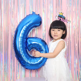 1PCS 32INCH Party Decoration Blue Number Foil Balloon Discolor Digital Globos Birthday Baby Shower Supplies