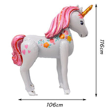 Load image into Gallery viewer, 106*116CM Tall Unicorn Baby Shower Party Decorations 3D Animal Foil Balloons