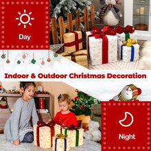 Load image into Gallery viewer, Christmas Lighted Gift Boxes Decorations for Indoor &amp; Outdoor