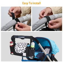 Load image into Gallery viewer, Stroller Organizer Bag 6 Pockets Baby Trolley Bag with Cup Holder for Paper Tissue Diaper Phone Snacks Baby Cream