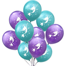 Load image into Gallery viewer, 10pcs Mermaid Birthday Latex Balloon Mermaid Balloon Number Age Balloon Ready Stock