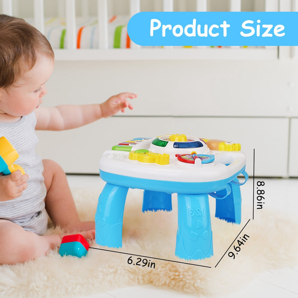 Toddler Musical Learning Table Educational Baby Toys Musical Activity Table Learning Center for 6+ Months Boys Girls Gift