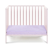 Load image into Gallery viewer, Palmer 3-in-1 Convertible Mini Crib Pastel Pink w/ Mattress Pad