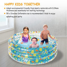 Load image into Gallery viewer, 59x21in Inflatable Swimming Pool Blow Up Family Pool For 3 Kids Foldable Swim Ball Pool Center